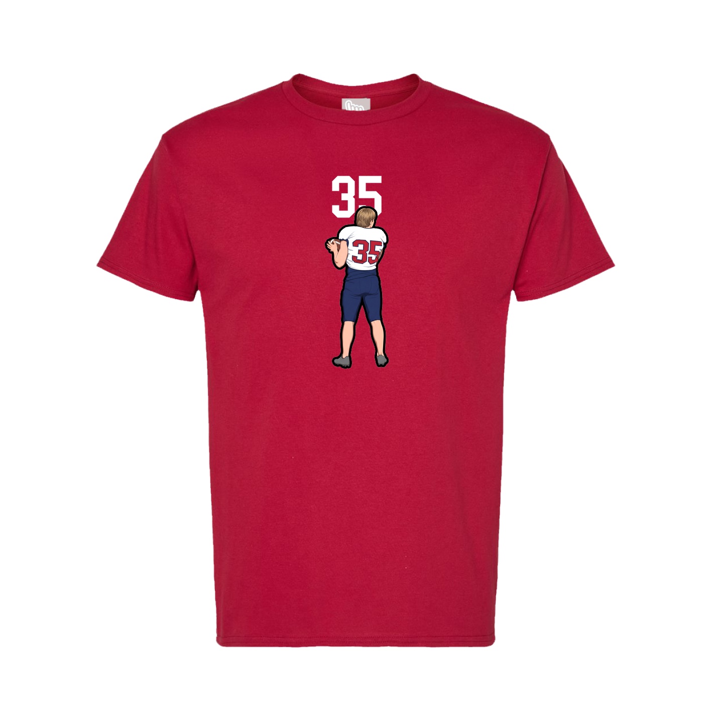 Tee — Number Top in Crimson
