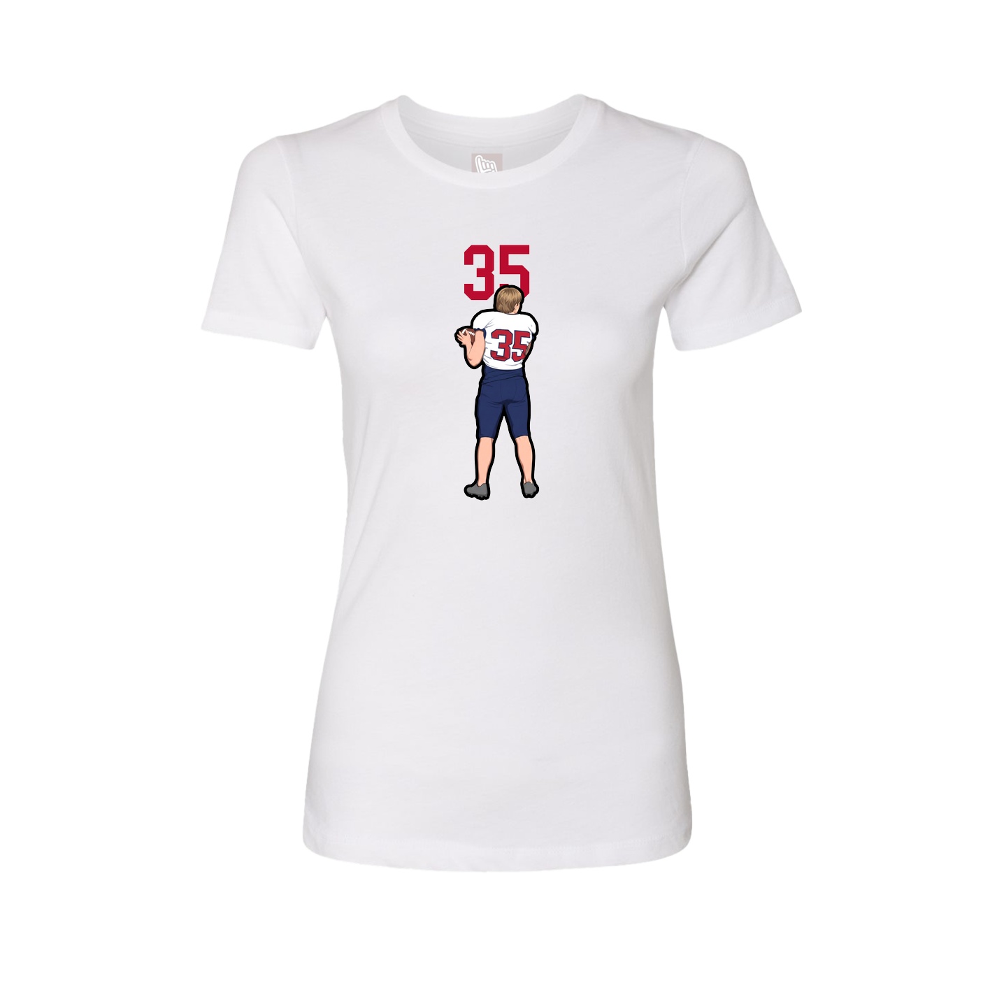 Womens Tee — Number Top in White