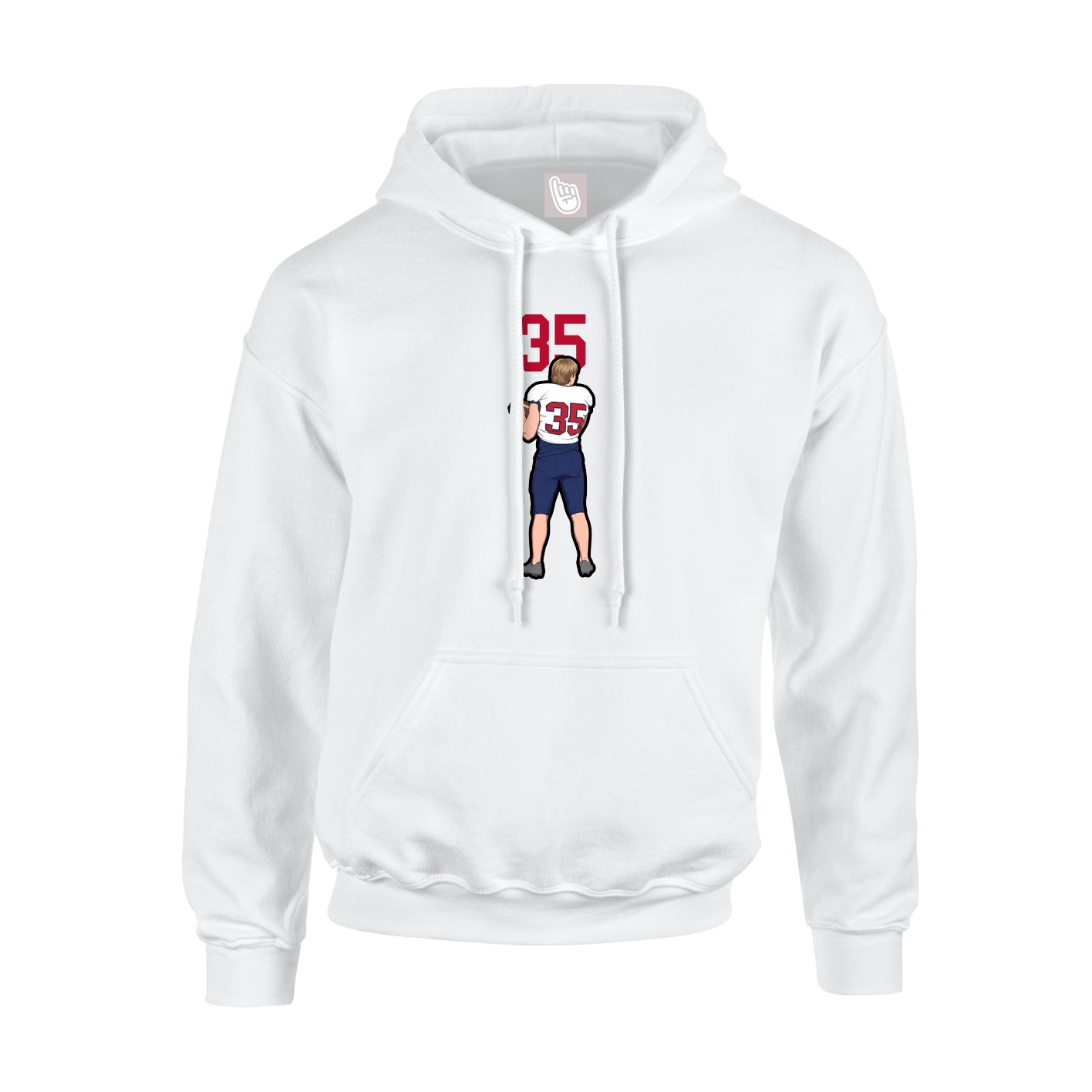 Hoodie — Number Top in White