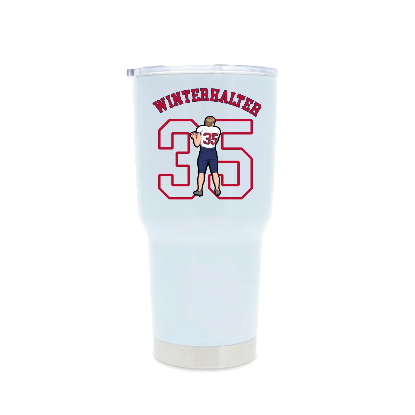 30oz Stainless Steel Tumbler — Shirsey Arch in White
