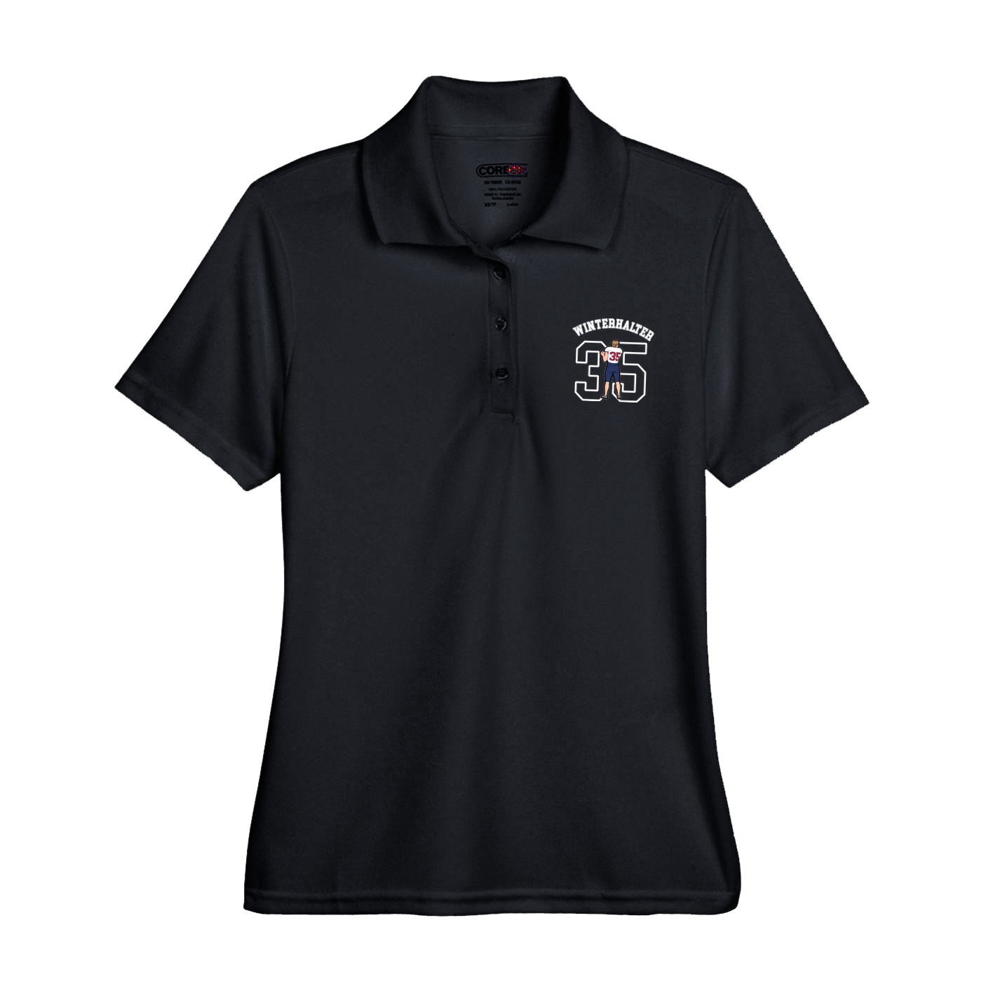 Womens Performance Polo — Shirsey Arch in Black