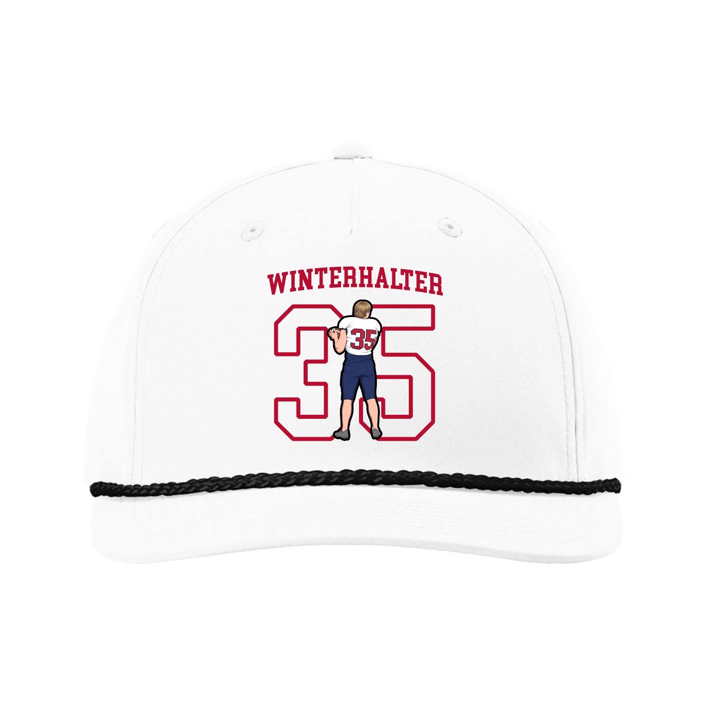 Five-Panel Classic Rope Cap — Shirsey in White