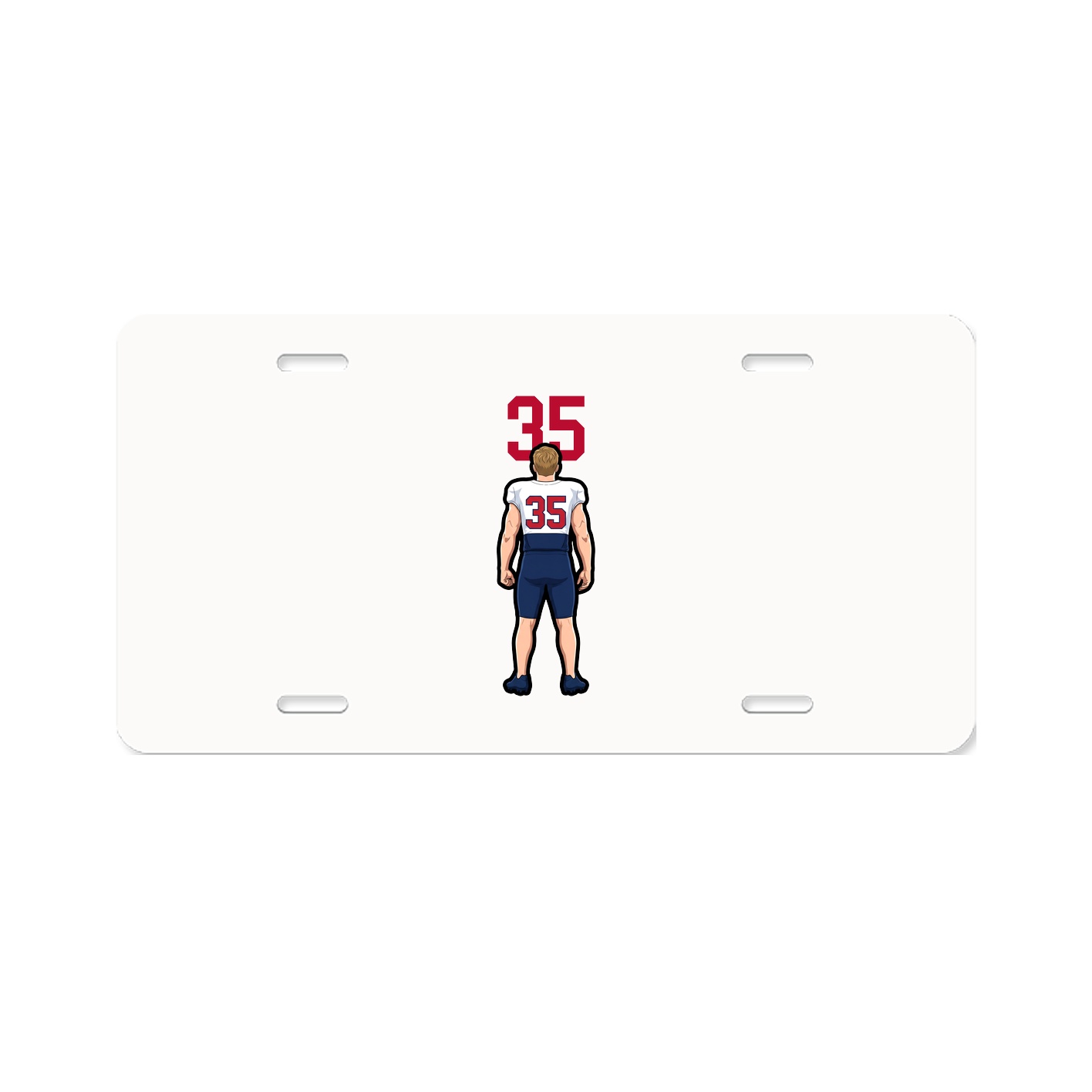 License Plate — Number Top in Classic