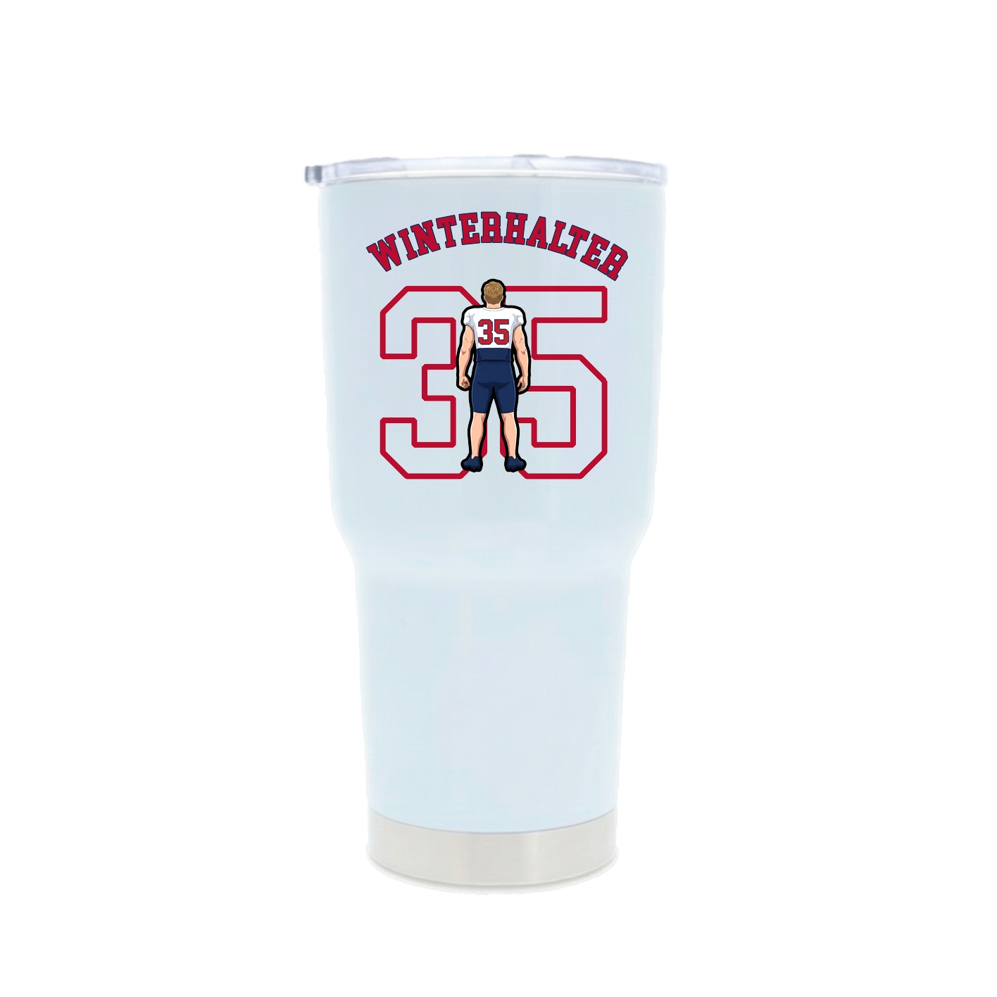 30oz Stainless Steel Tumbler — Shirsey Arch in White