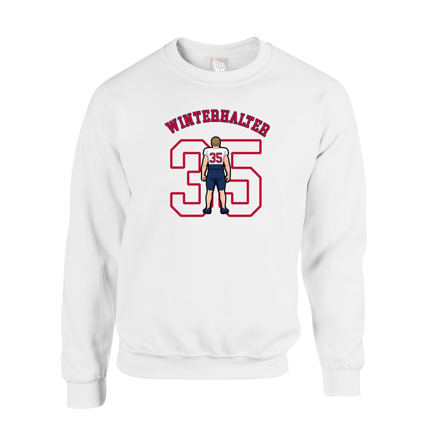 Fleece Crew — Shirsey Arch in White