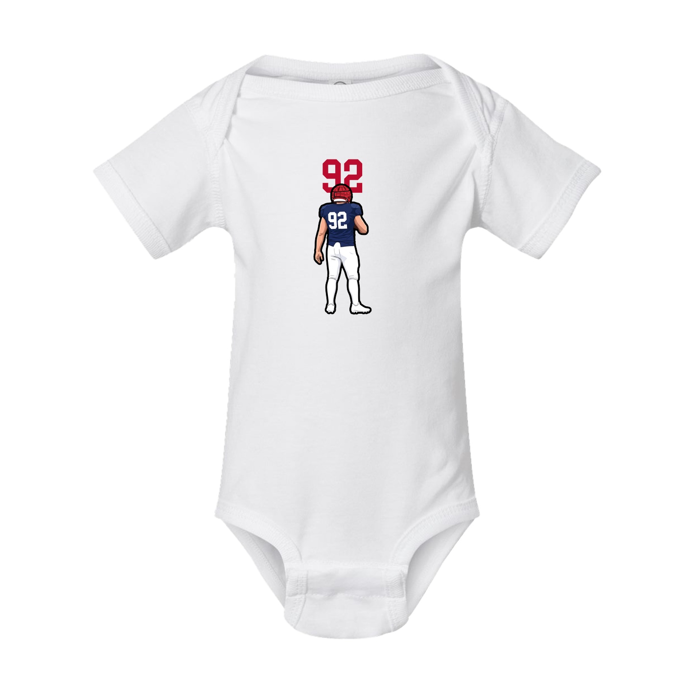 Baby Onesie — Number Top in White
