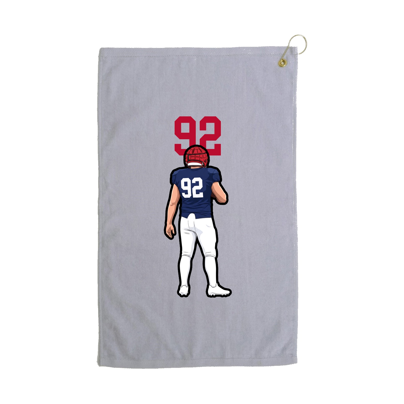 Golf Towel — Number Top in Grey