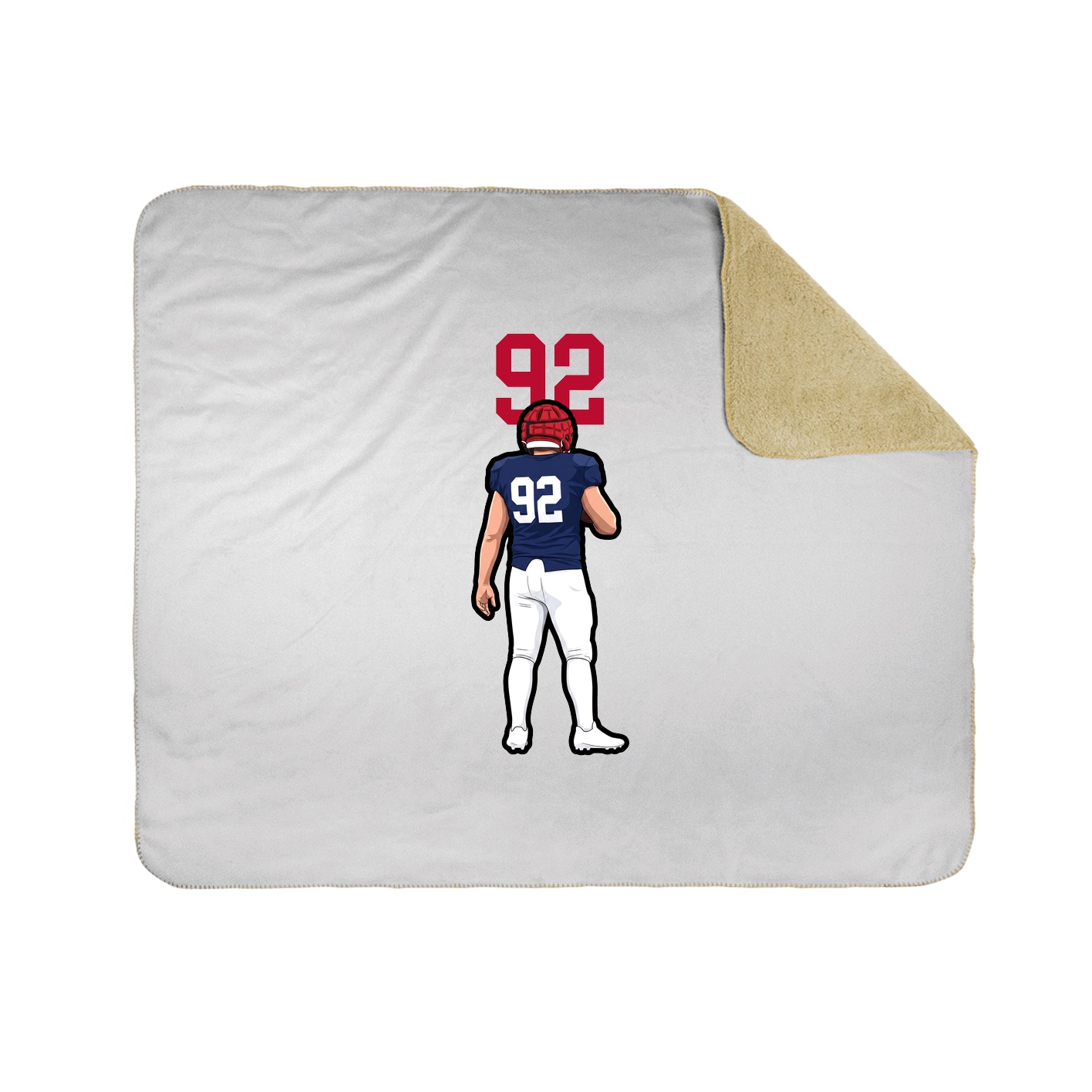 Throw Blanket — Number Top in White