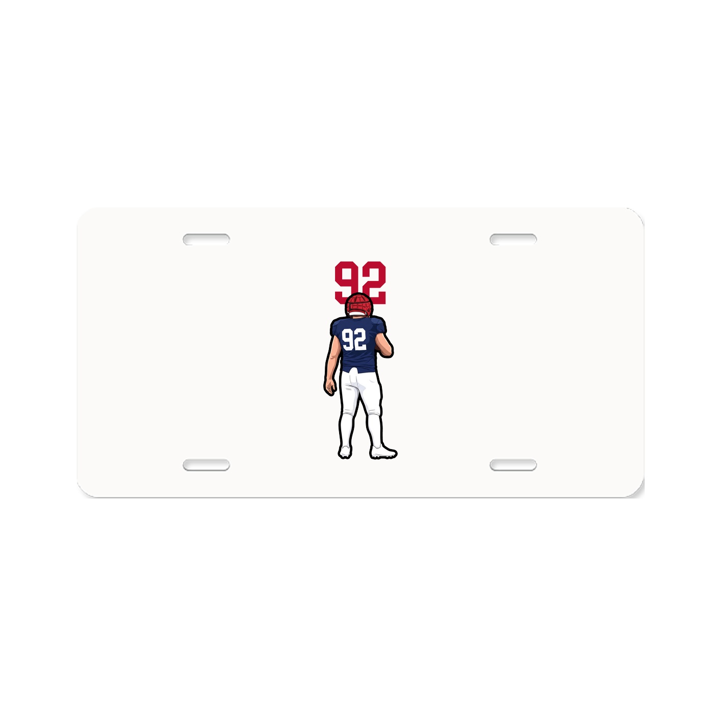 License Plate — Number Top in Classic