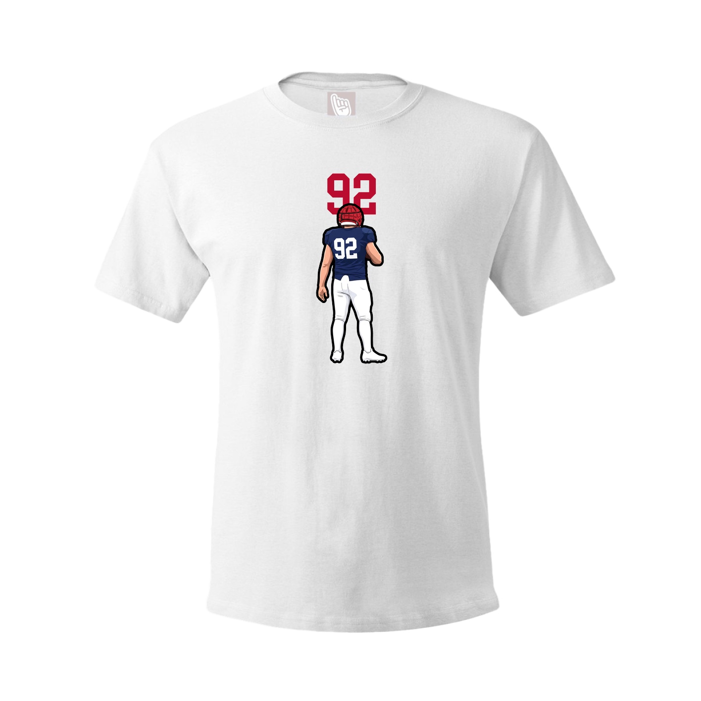Youth Tee — Number Top in White