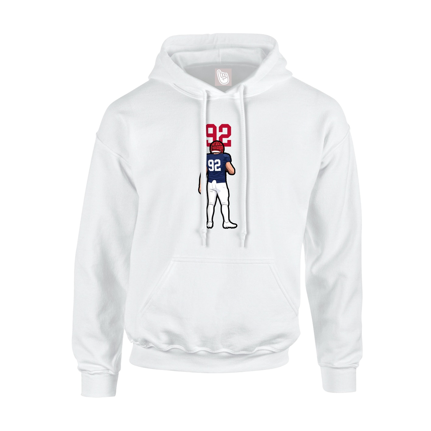Hoodie — Number Top in White