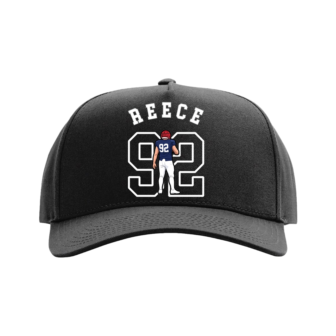 Full Fabric Five-Panel Champ Cap — Shirsey Arch in Black