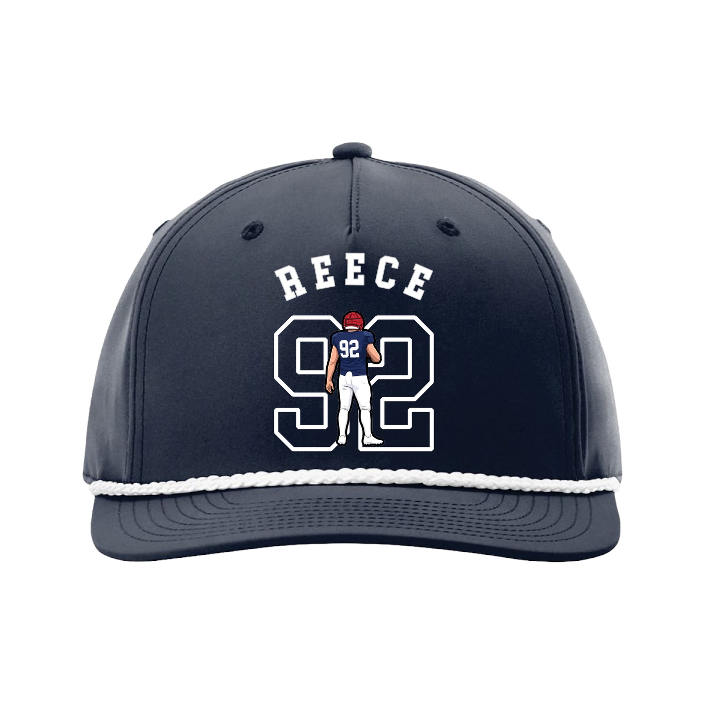 Five-Panel Classic Rope Cap — Shirsey Arch in Navy
