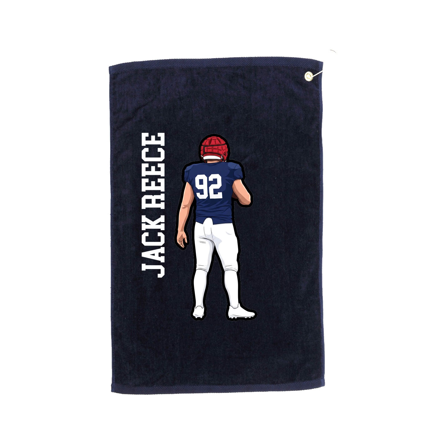 Golf Towel — Name Vertical in Navy