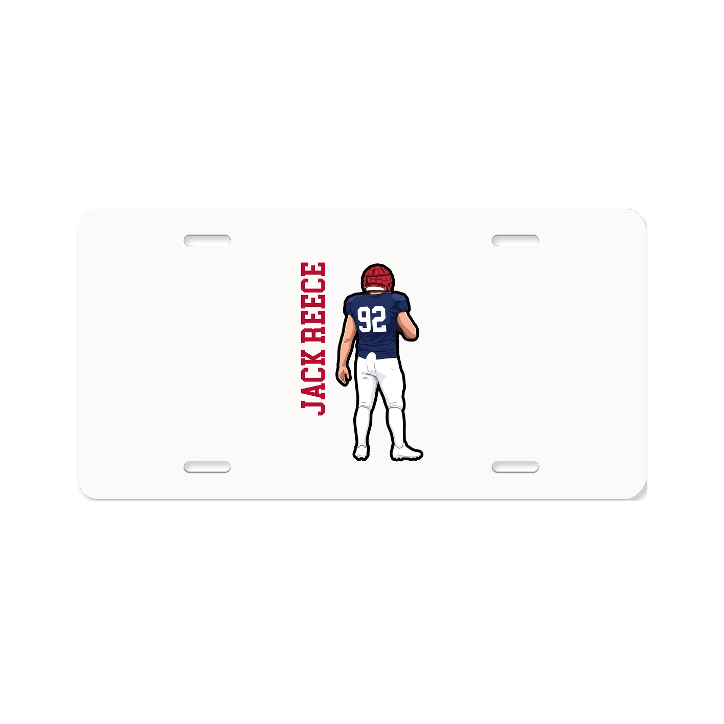 License Plate — Name Vertical in Classic