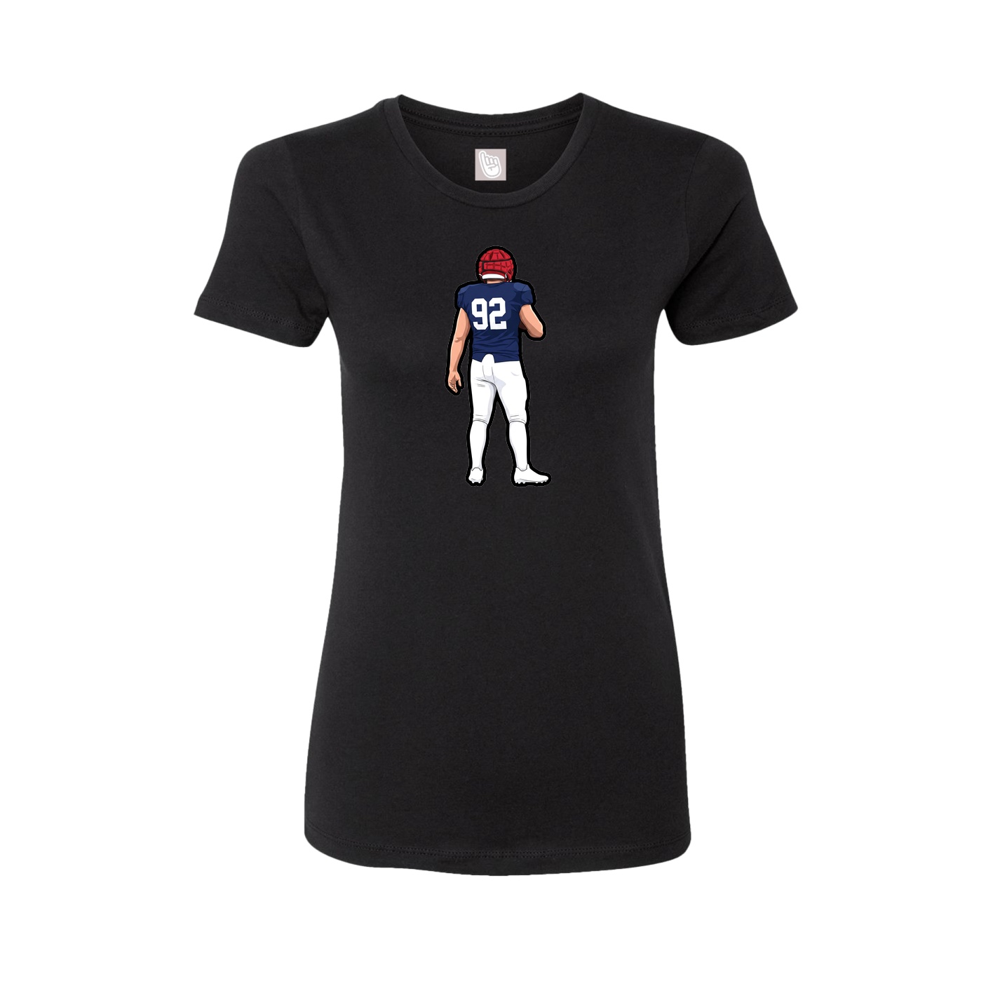 Womens Tee — Name Vertical in Black