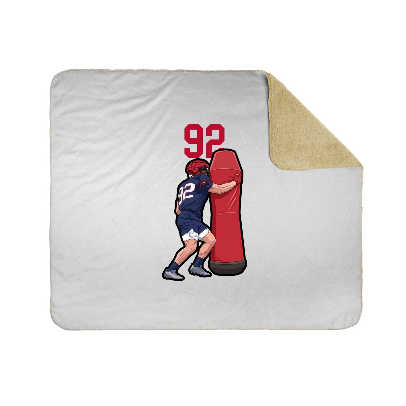 Throw Blanket — Number Top in White
