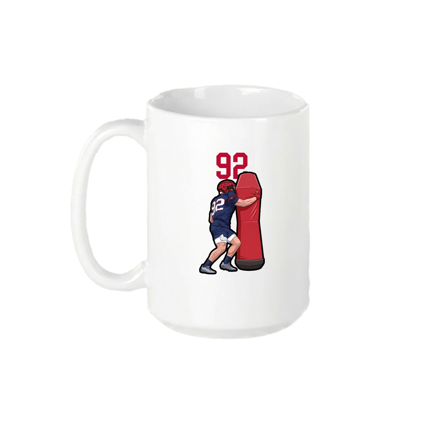 15oz Coffee Mug — Number Top in White