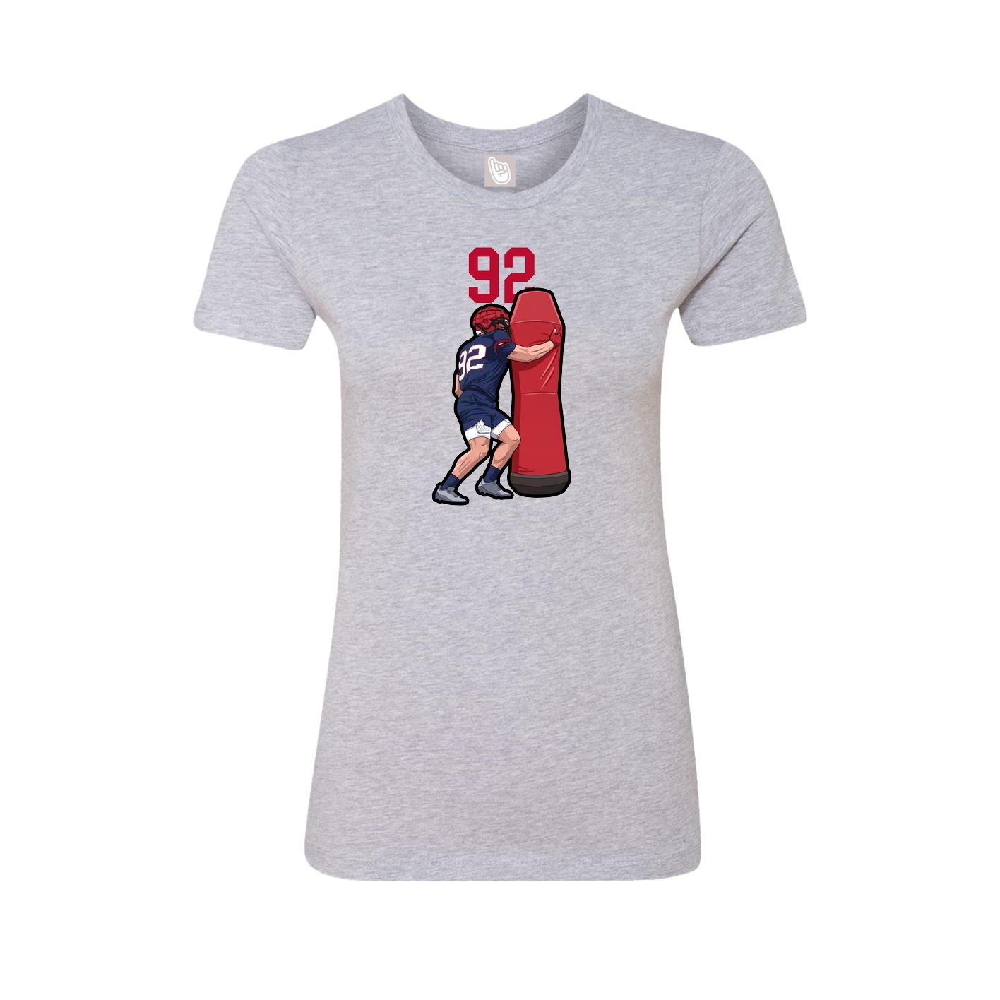 Womens Tee — Number Top in Grey
