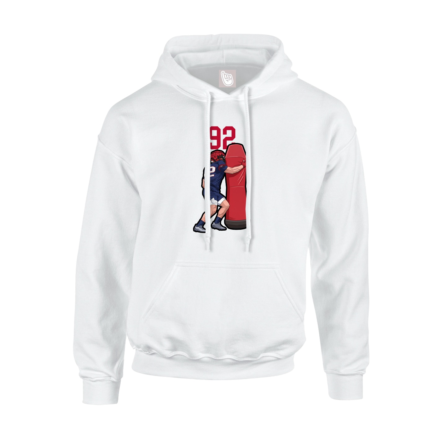 Hoodie — Number Top in White