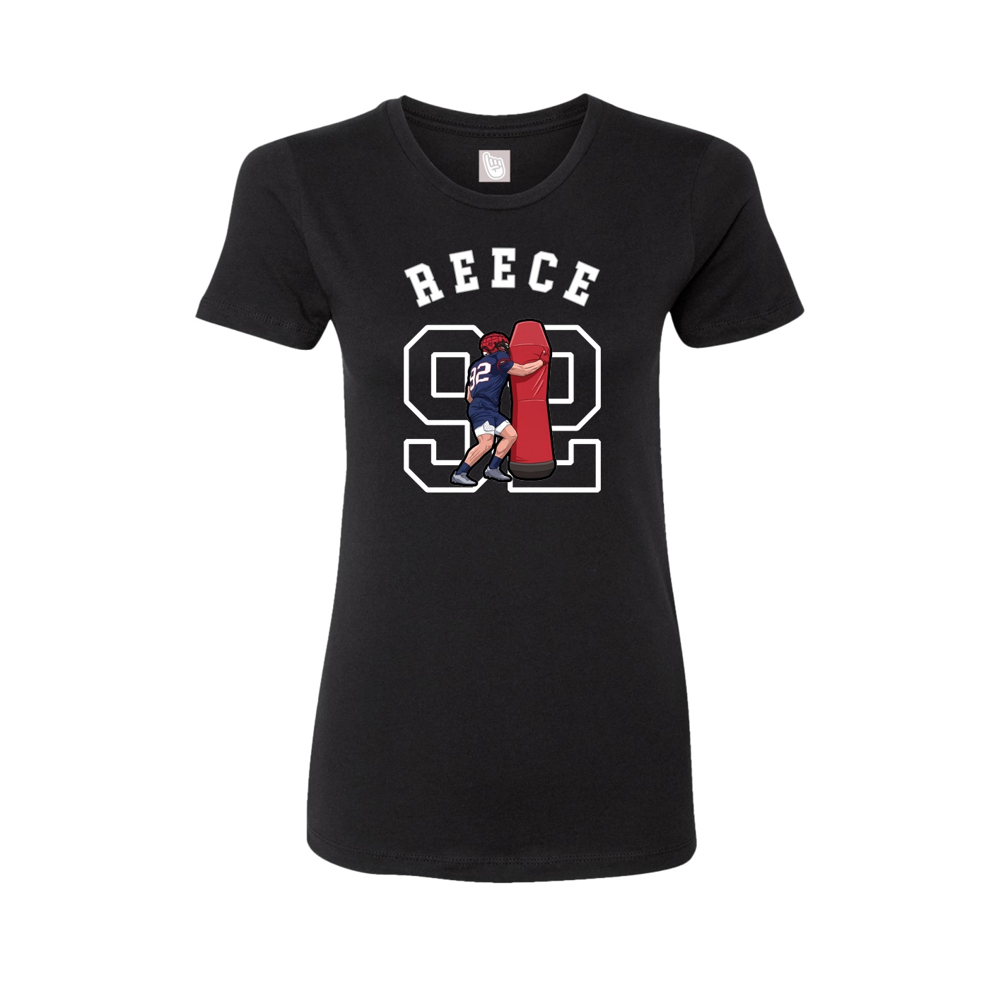 Fitted Women's Tee — Shirsey Arch in Black