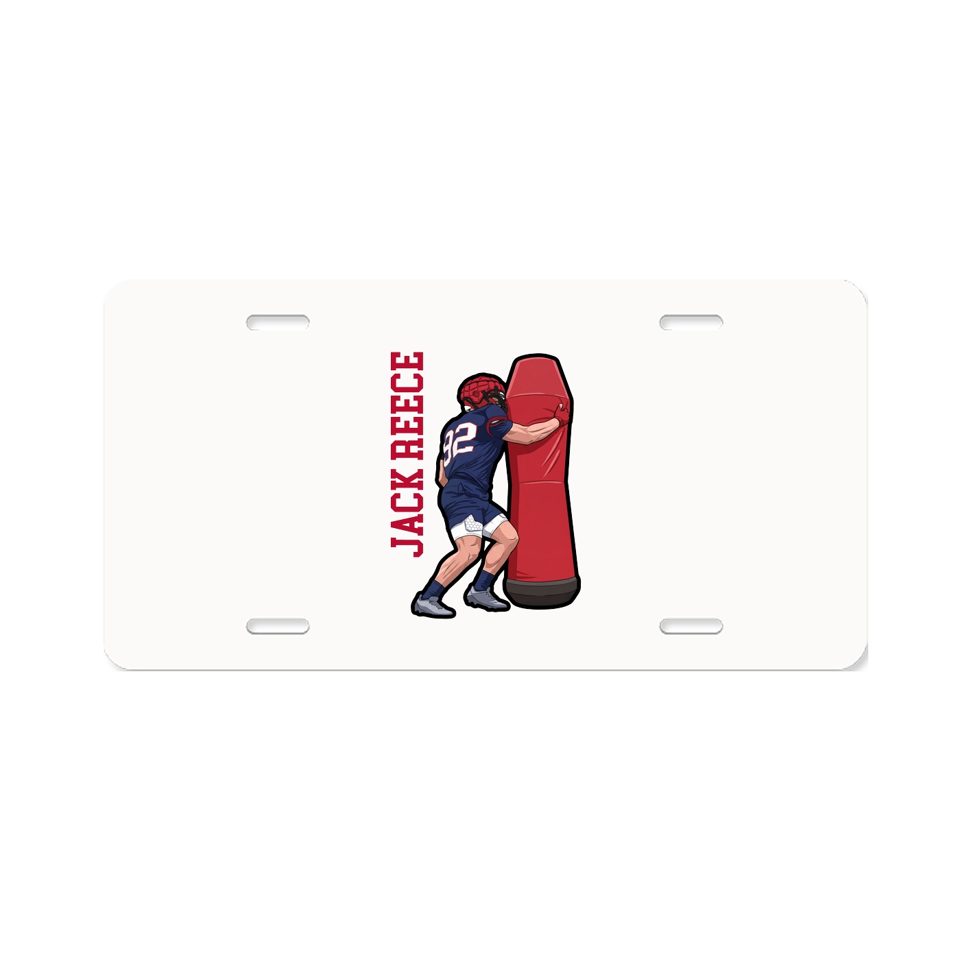 License Plate — Name Vertical in Classic