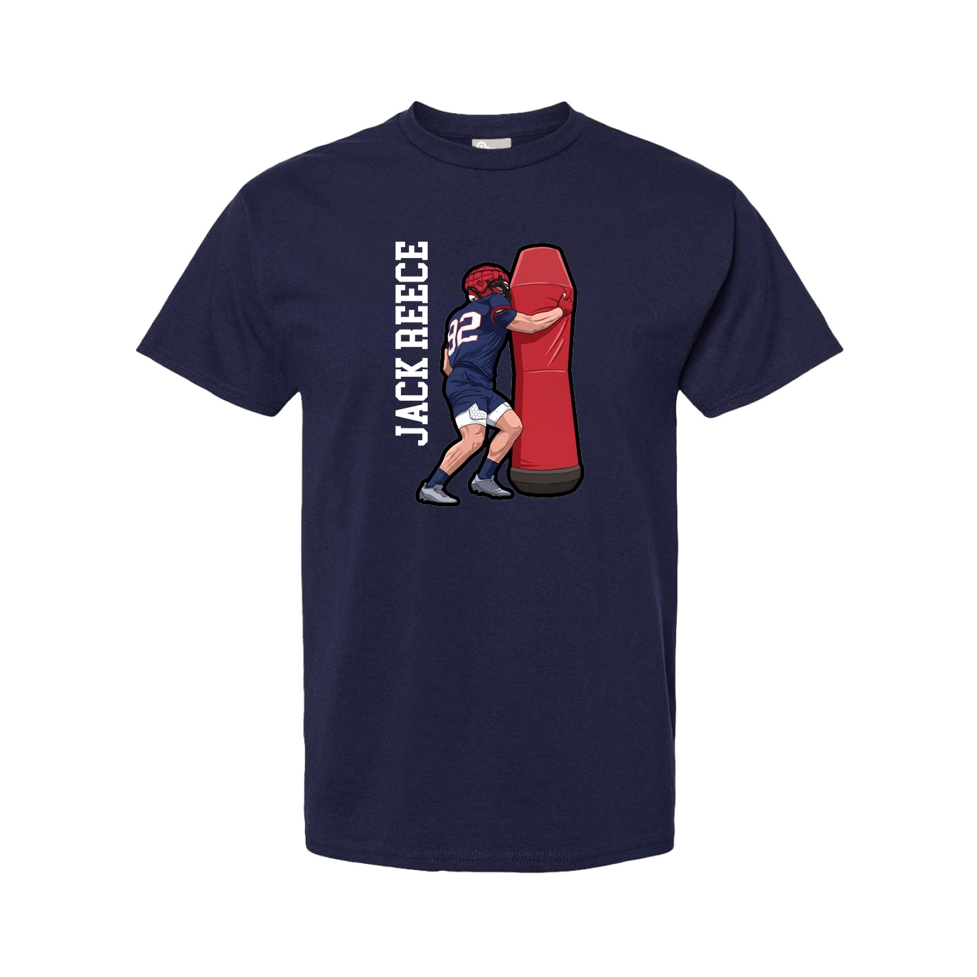 Tee — Name Vertical in Navy