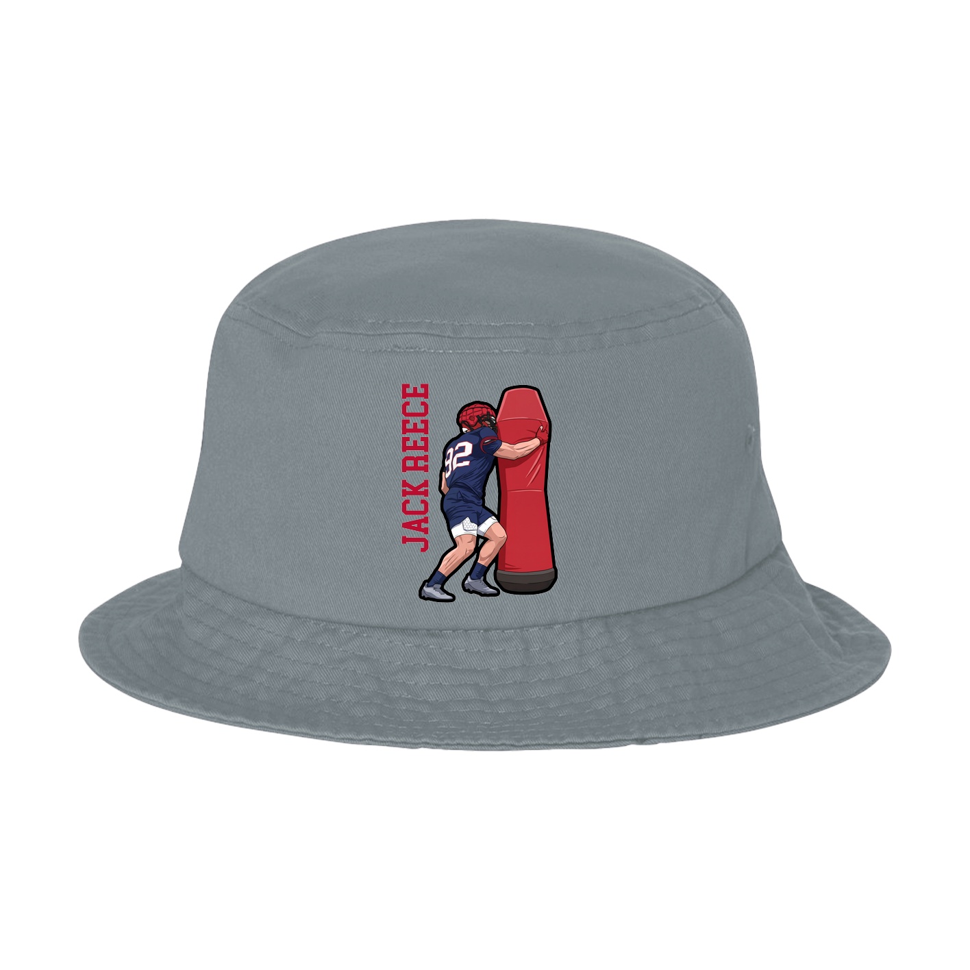 Bucket Cap — Name Vertical in Grey