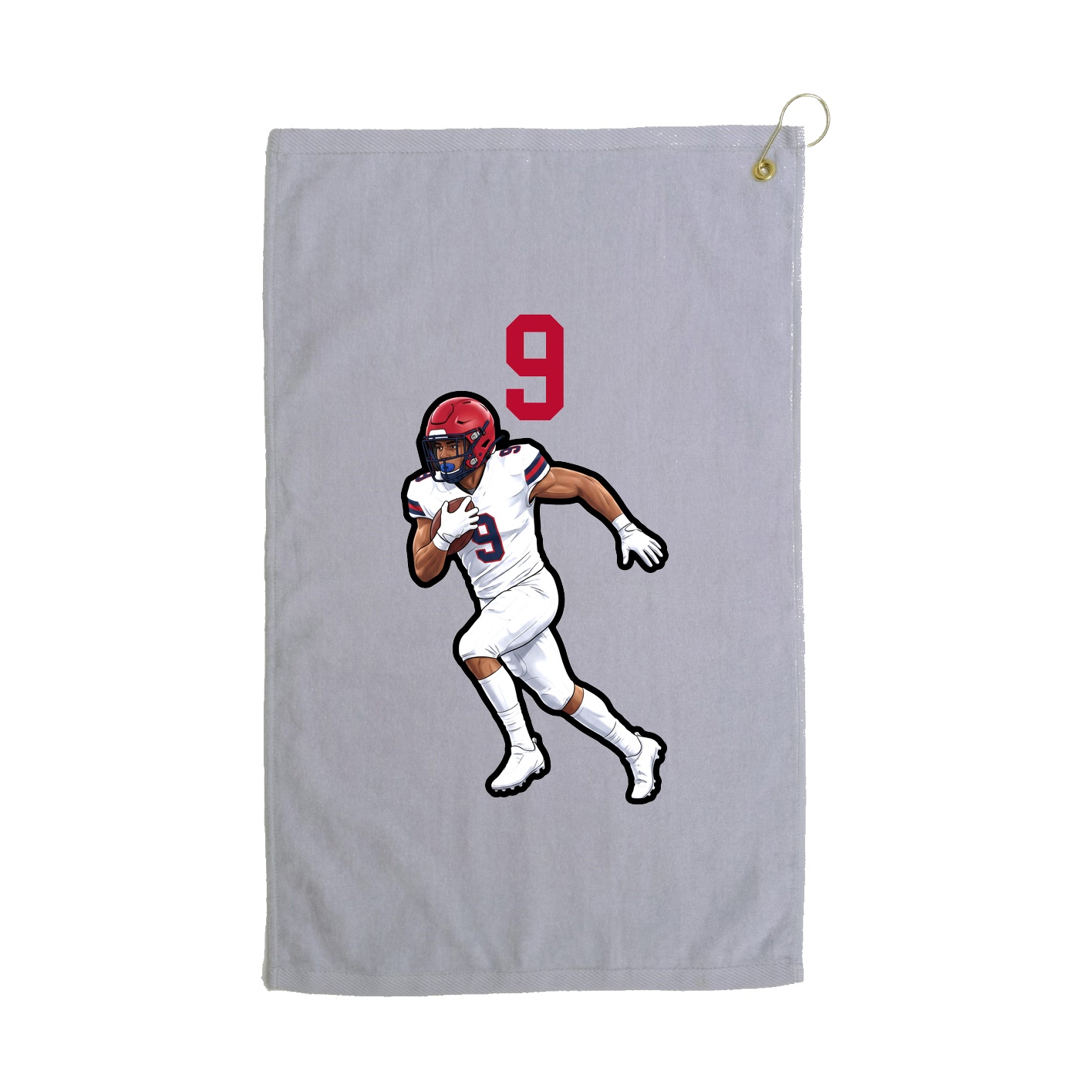 Golf Towel — Number Top in Grey