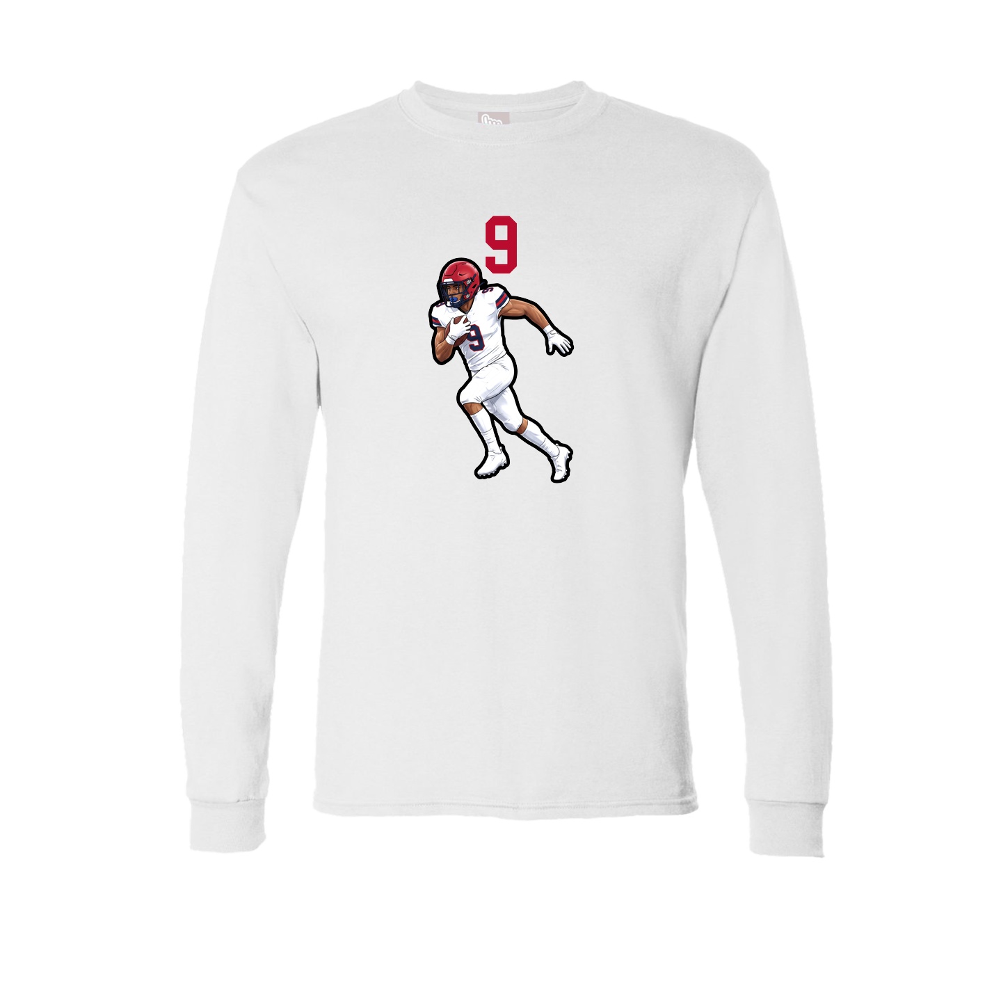 Long Sleeve Tee — Number Top in White