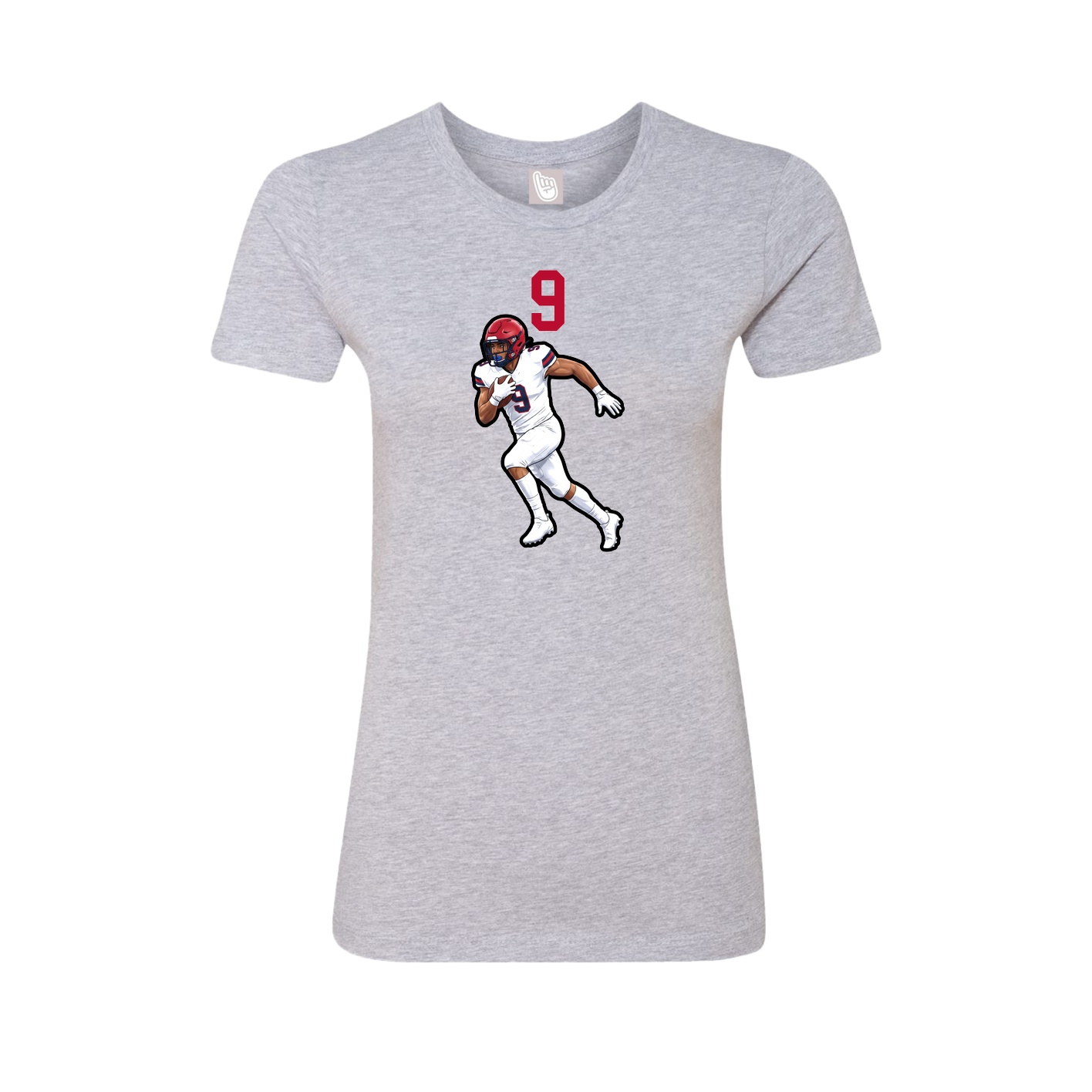 Womens Tee — Number Top in Grey