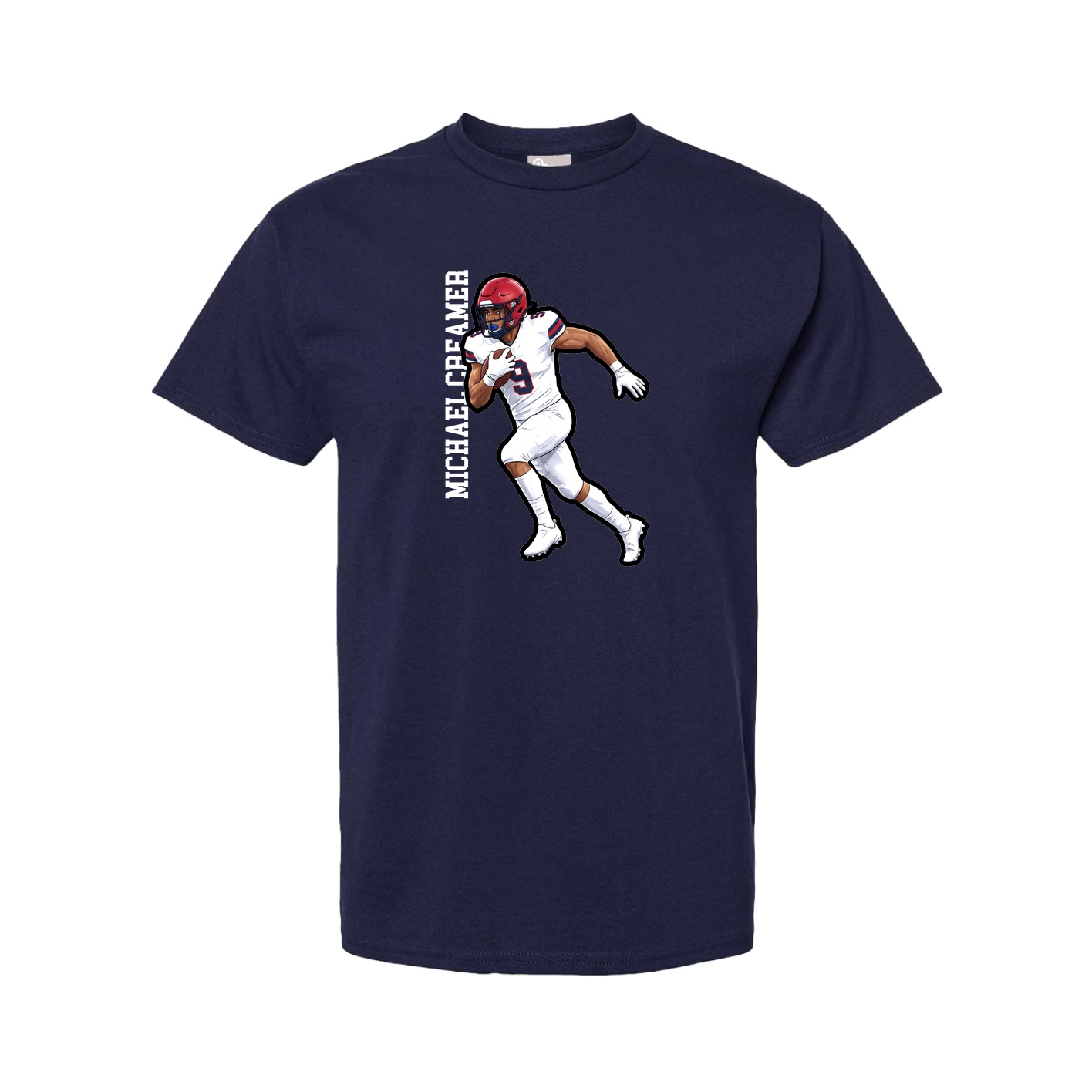 Tee — Name Vertical in Navy