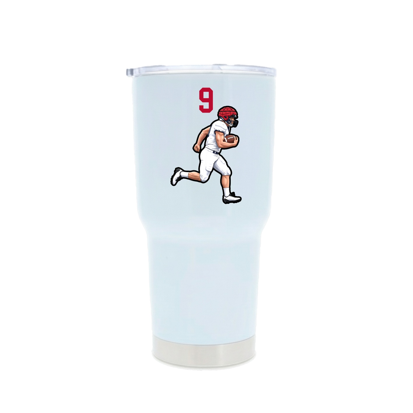 30oz Stainless Steel Tumbler — Number Top in White