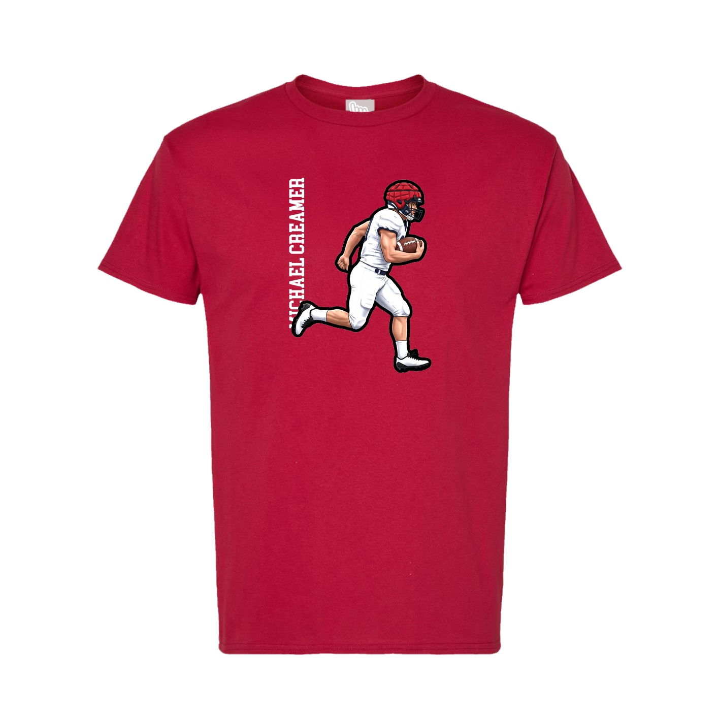 Tee — Name Vertical in Crimson