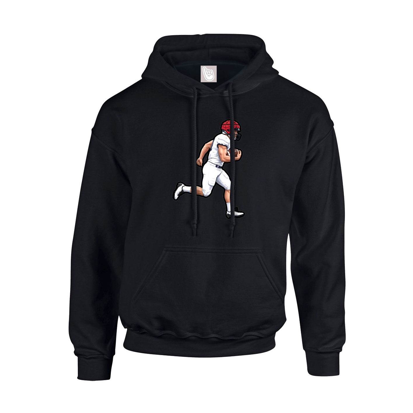 Youth Hoodie — Name Vertical in Black
