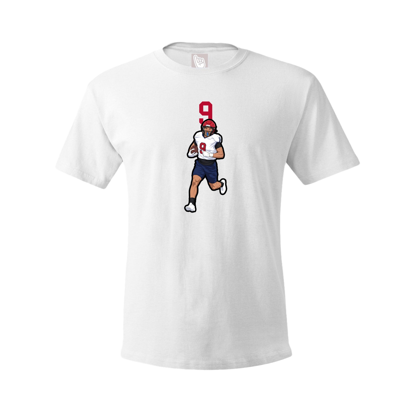 Youth Tee — Number Top in White