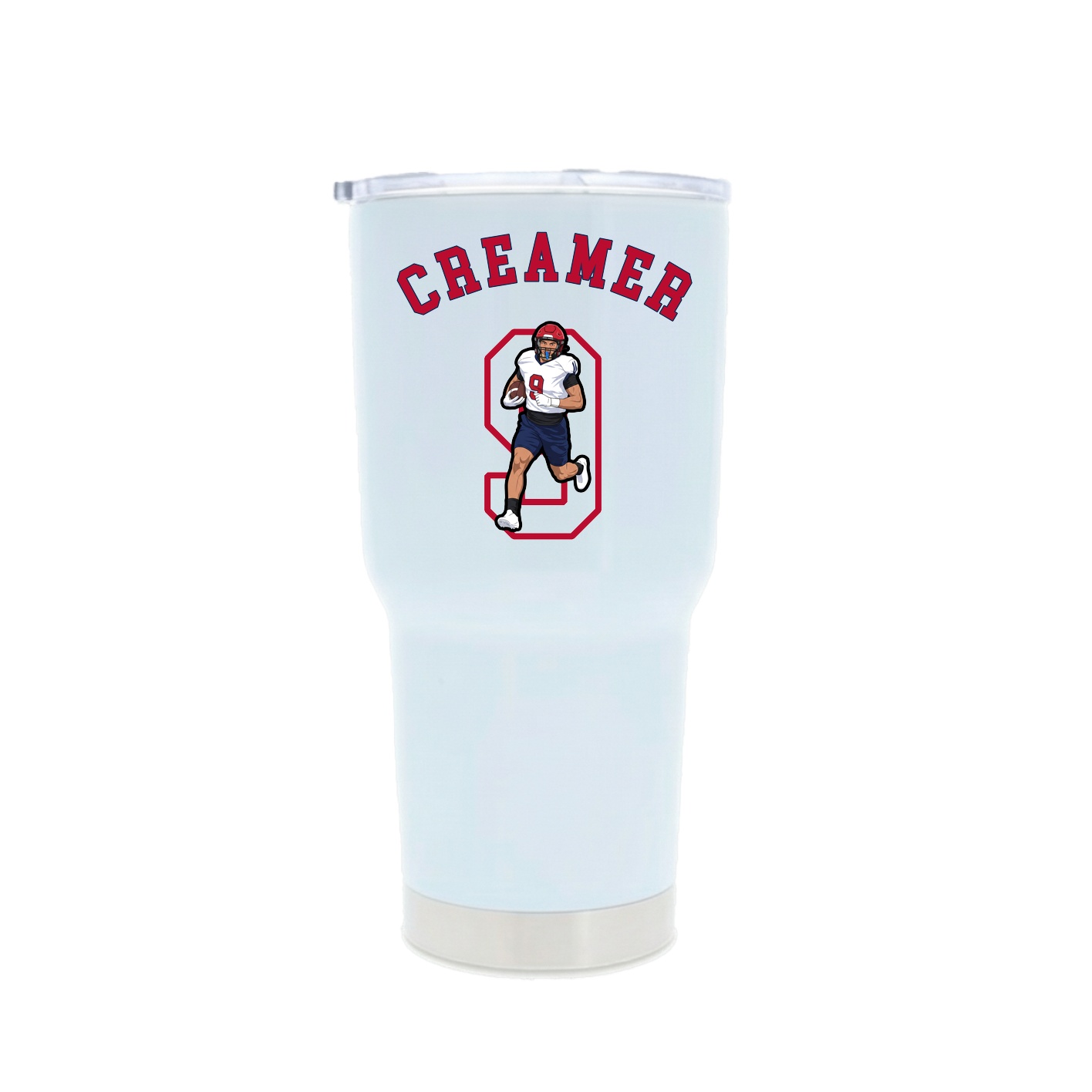 30oz Stainless Steel Tumbler — Shirsey Arch in White