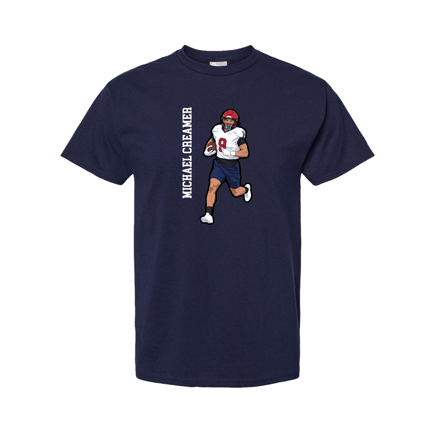 Tee — Name Vertical in Navy