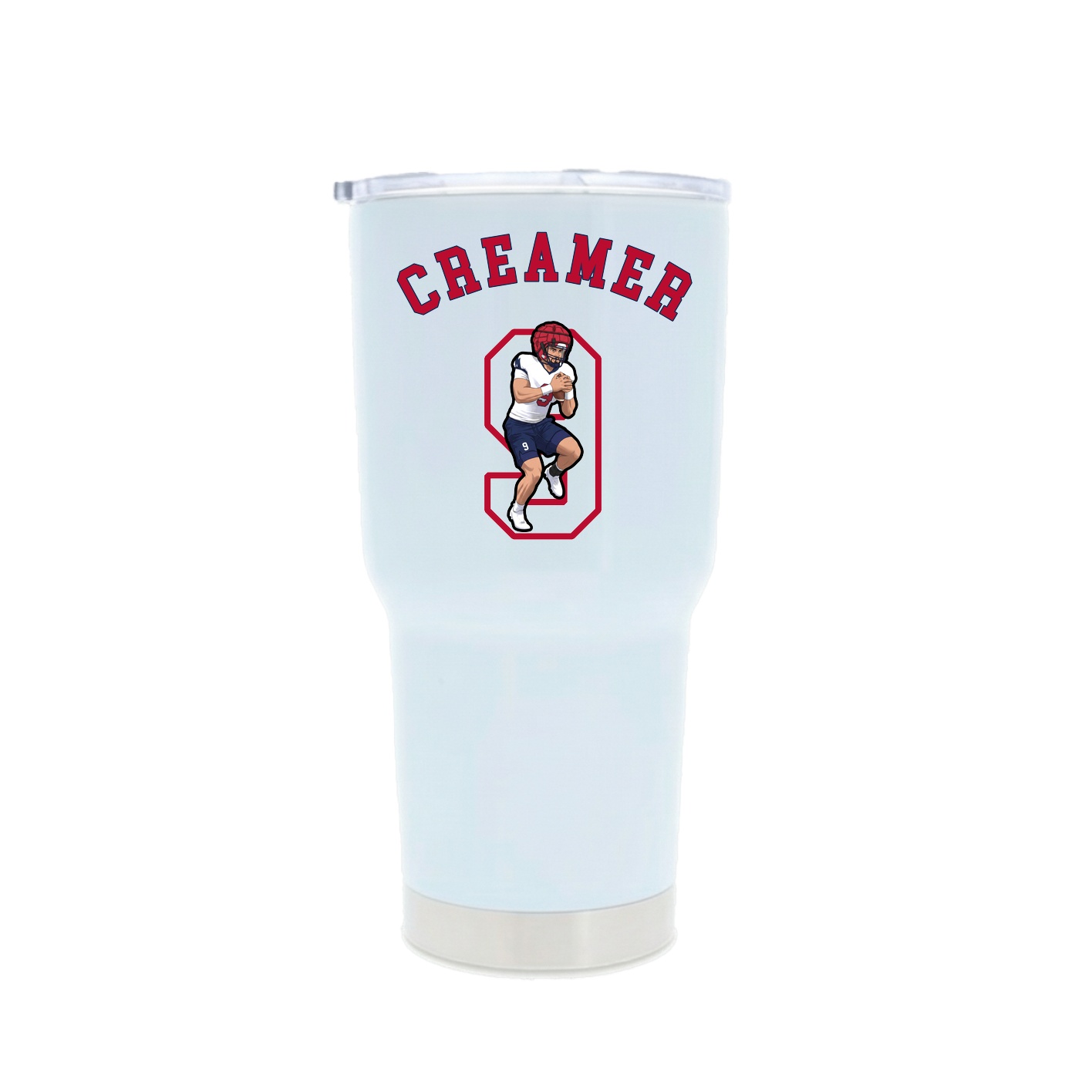 30oz Stainless Steel Tumbler — Shirsey Arch in White