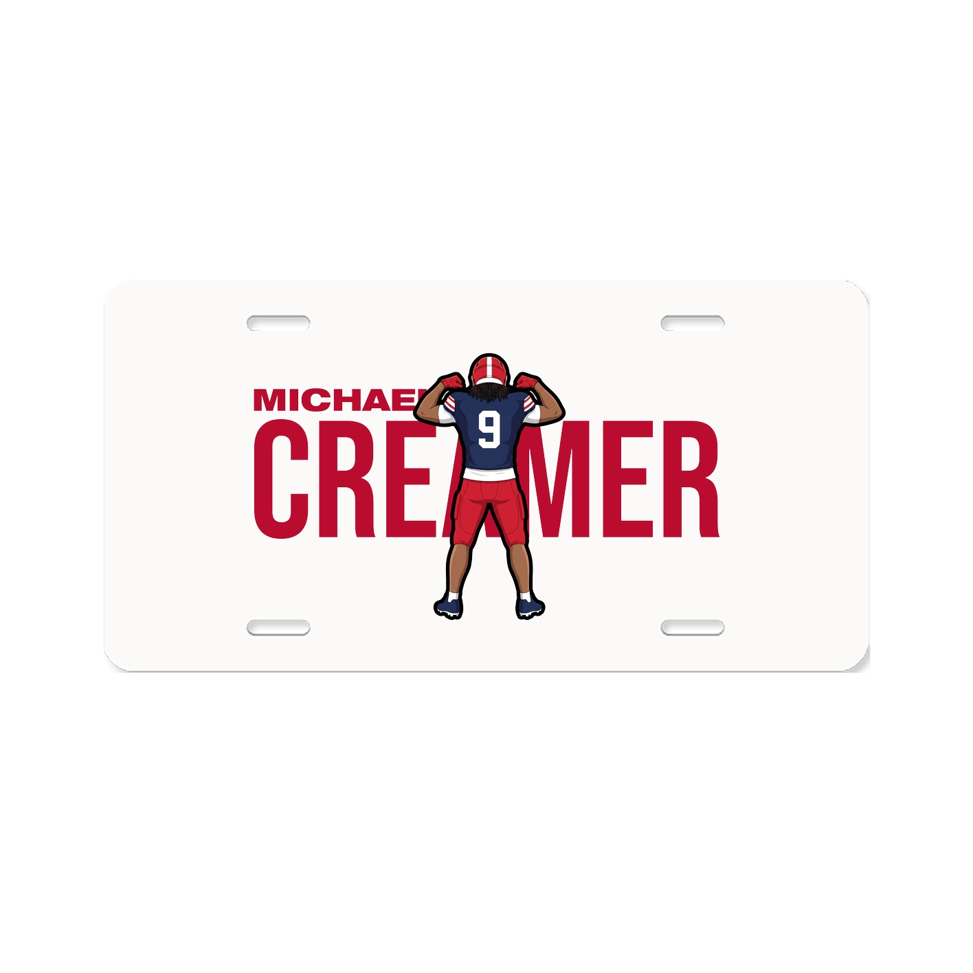 License Plate — Player Name in Classic
