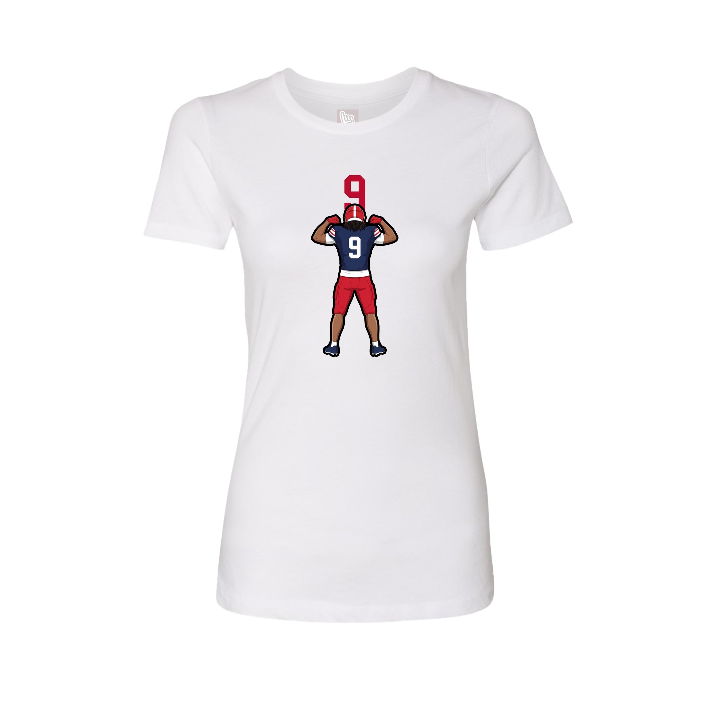 Fitted Women's Tee — Number Top in White