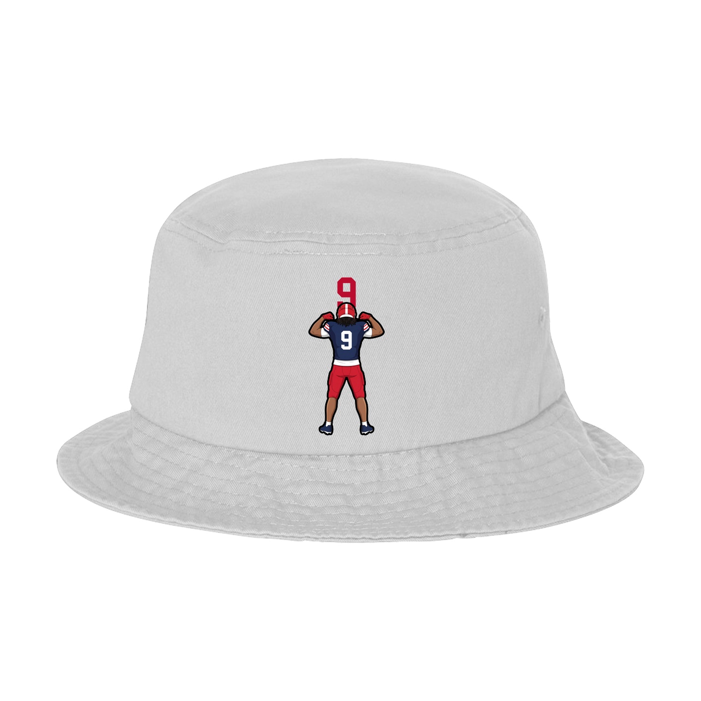 Bucket Cap — Number Top in White