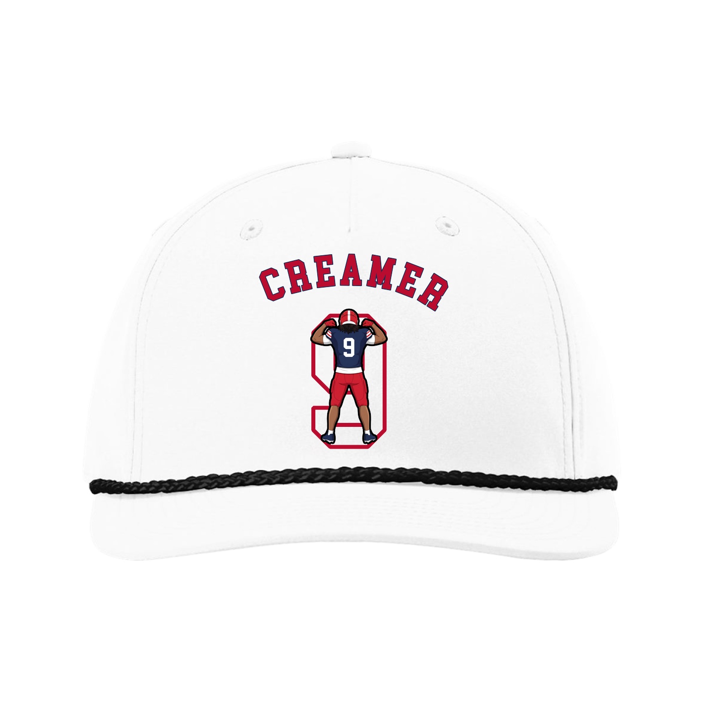 Five-Panel Classic Rope Cap — Shirsey Arch in White