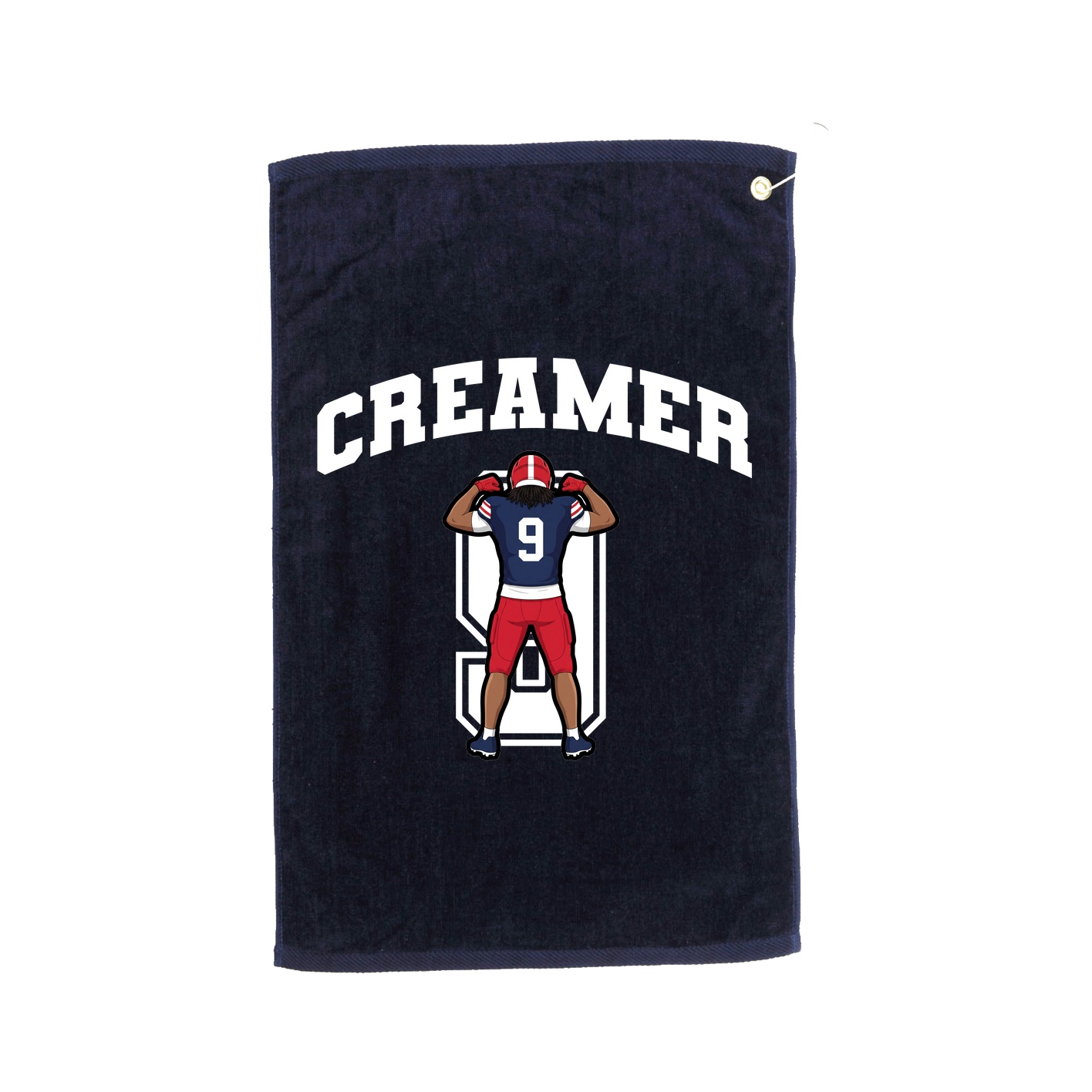 Golf Towel — Number in Navy