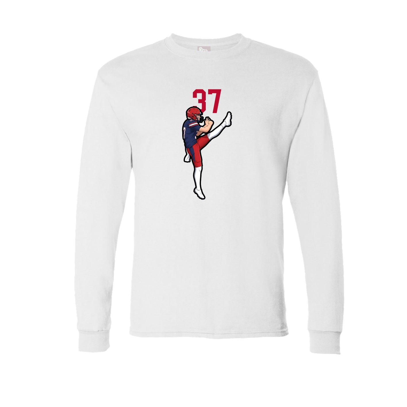Long Sleeve Tee — Number Top in White