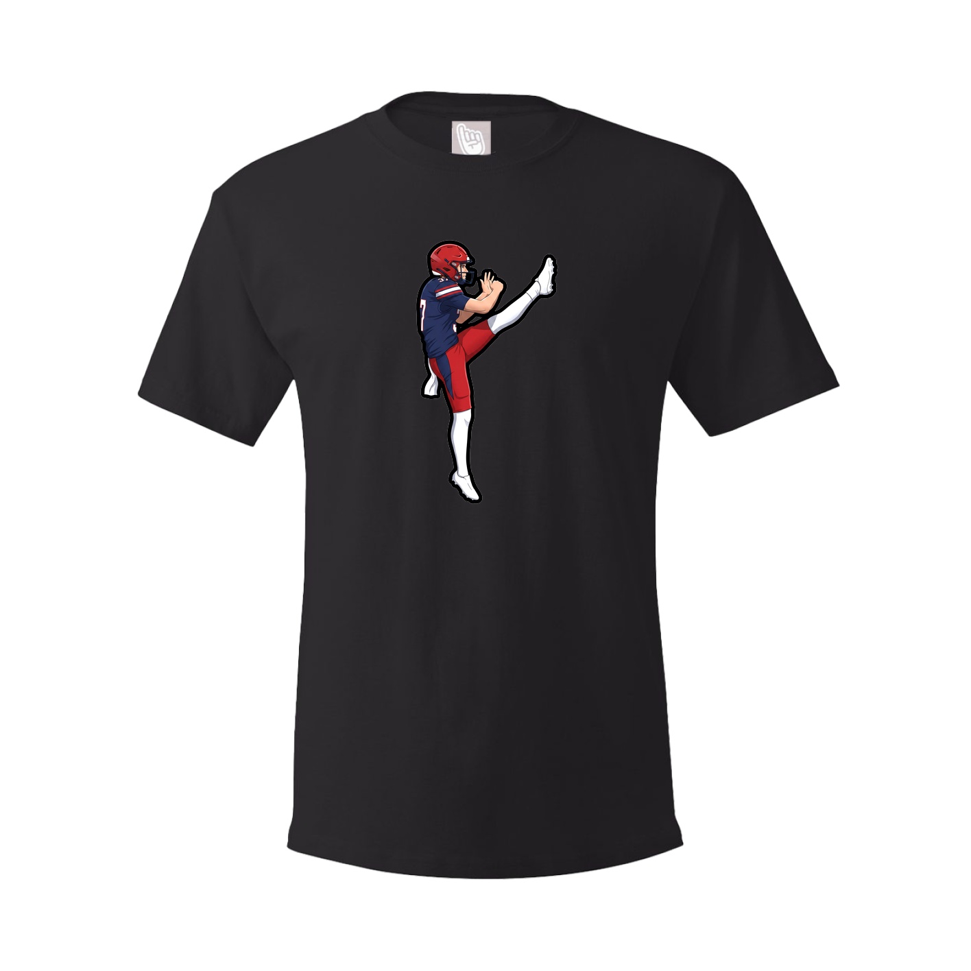 Youth Tee — Name Vertical in Black