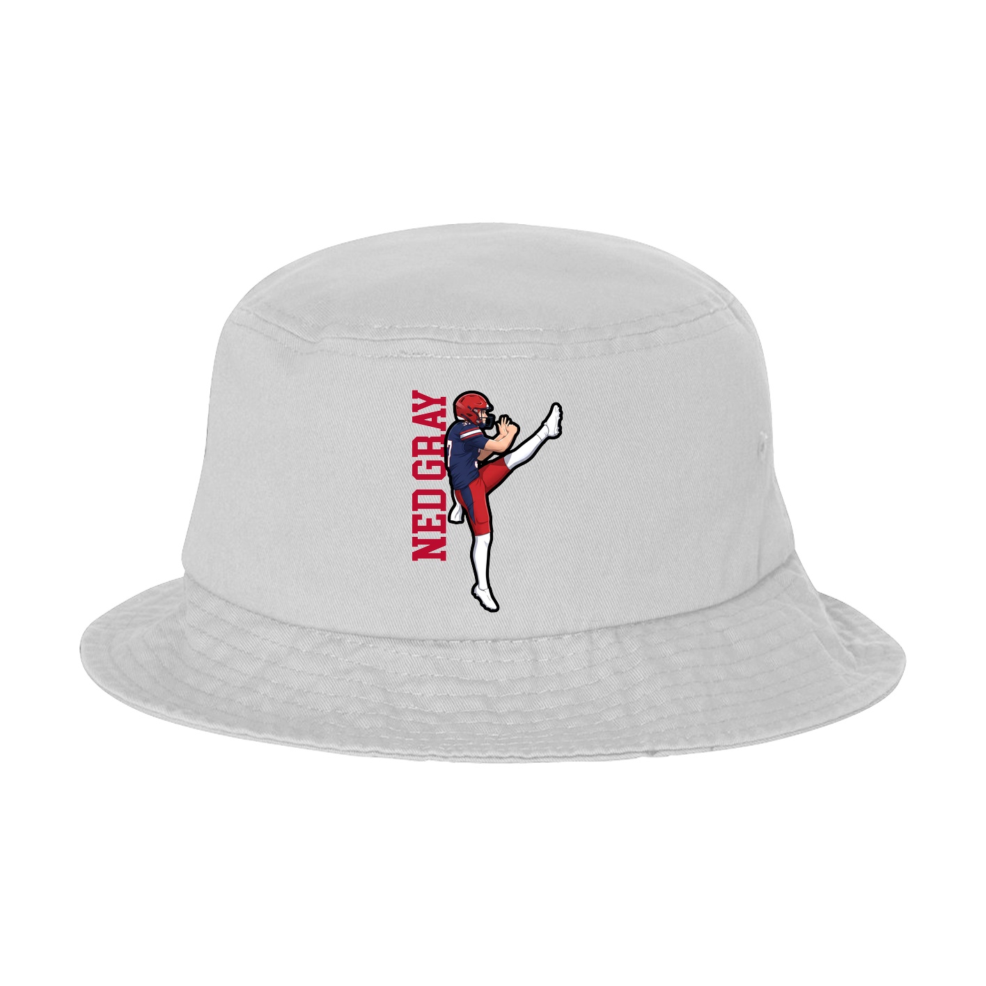 Bucket Cap — Name Vertical in White
