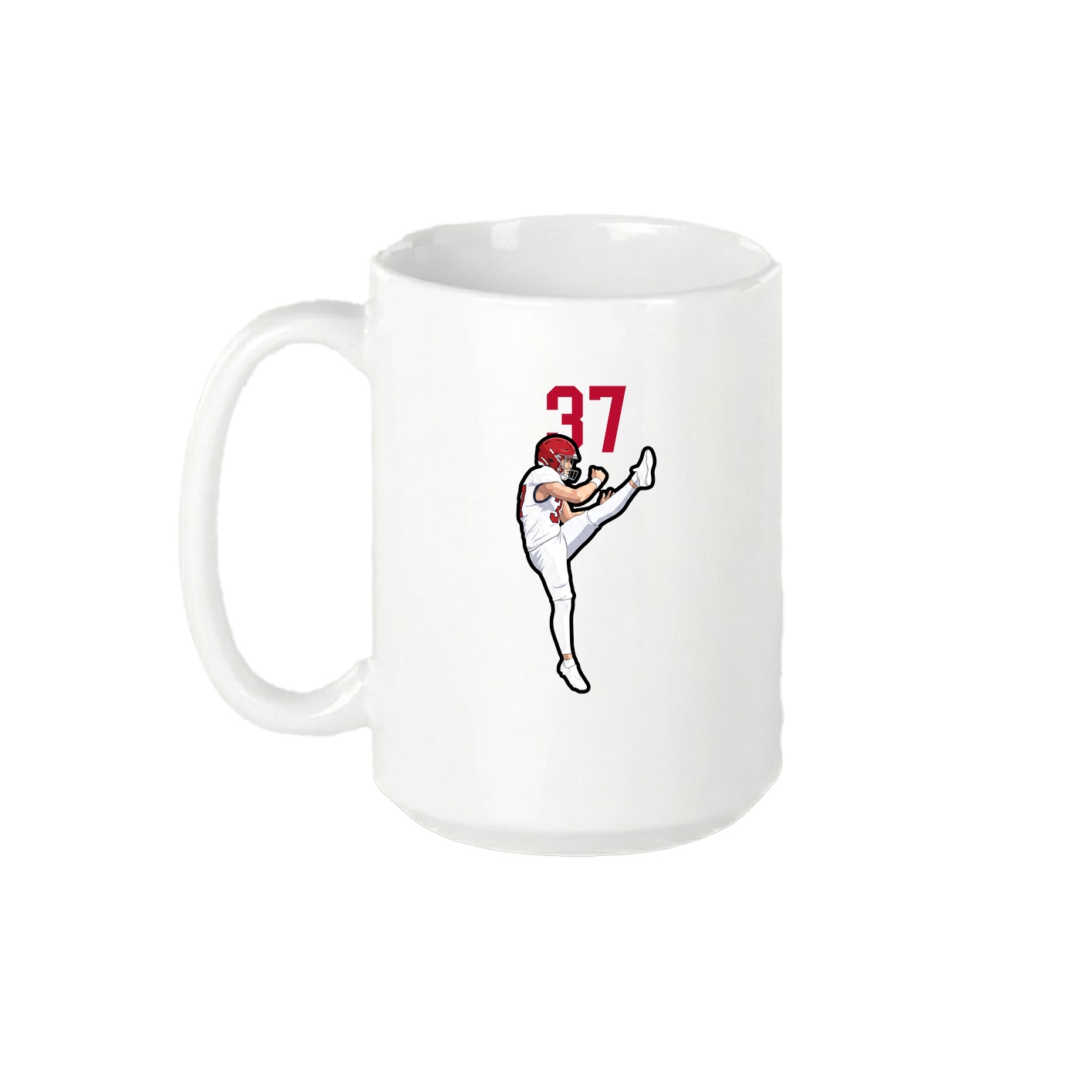 15oz Coffee Mug — Number Top in White