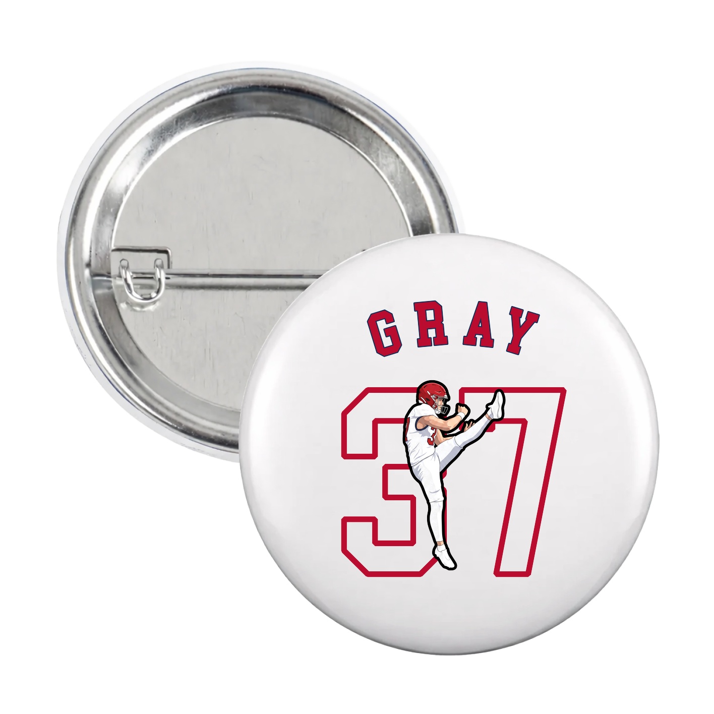 Game Day Button — Shirsey Arch in White