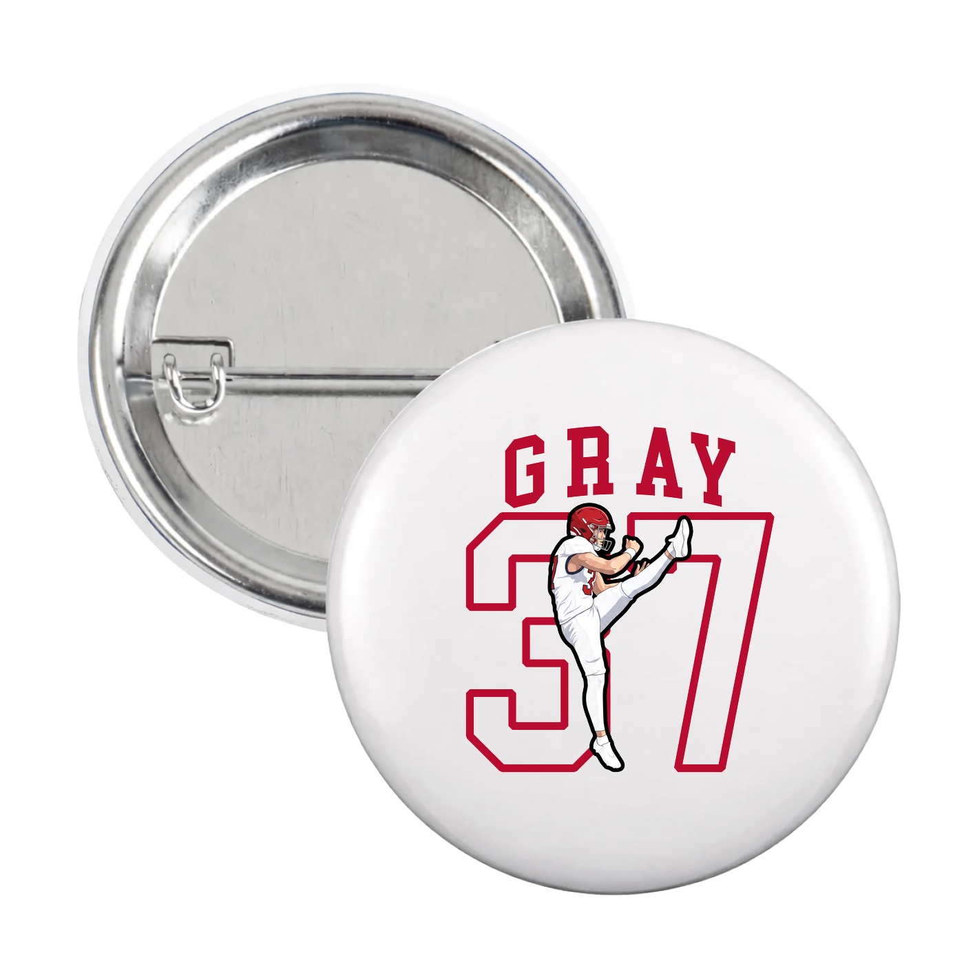 Game Day Button — Shirsey in White